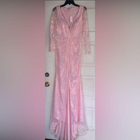 Dresses & Skirts - COYA Collection Prom Pink Sequin Mermaid Maxi Ball Gown size S NWT